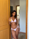 Caterina bikini med sløjfer - Hvid/pink