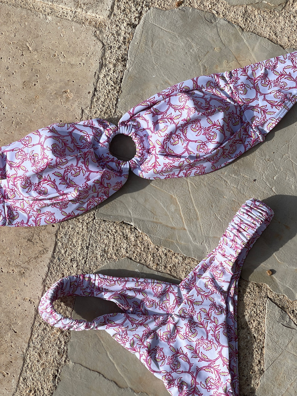 Paola bikini med mønster - Hvid/pink