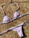Caterina bikini med sløjfer - Hvid/pink