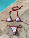 Rosella bikini med hjerter - Hvid/rød