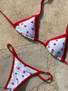 Rosella bikini med hjerter - Hvid/rød