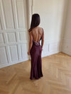 Vera satinkjole - Lilla