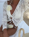 Angelina blondebluse - Hvid
