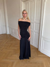 Sofia off shoulder kjole - Sort