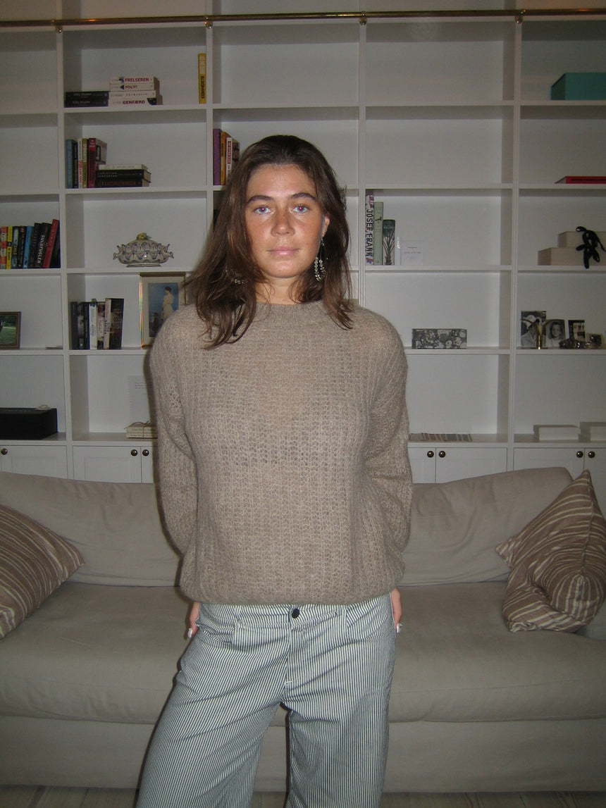 Elina striktrøje - Beige
