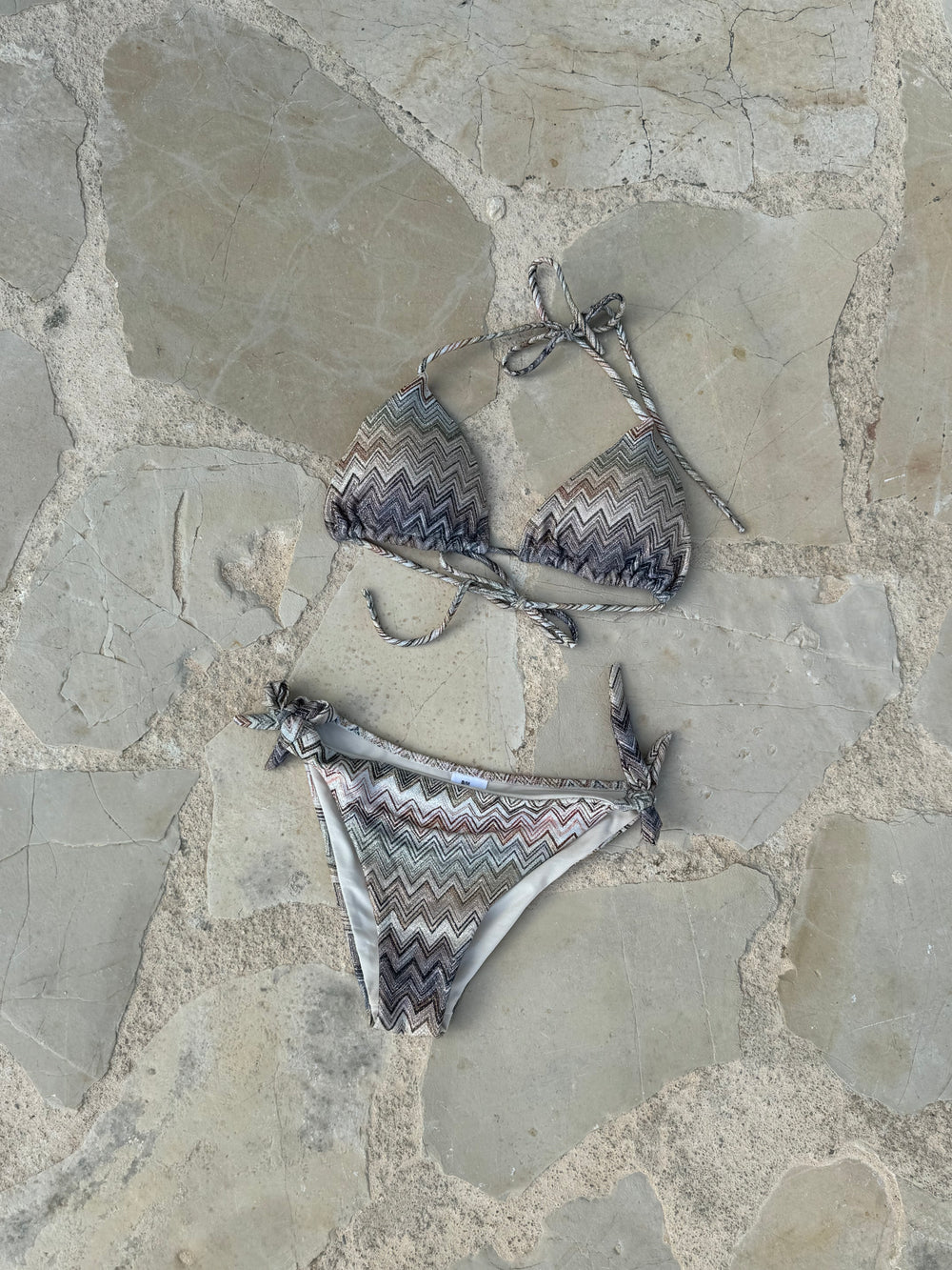 Debora bikini med mønster - Nude