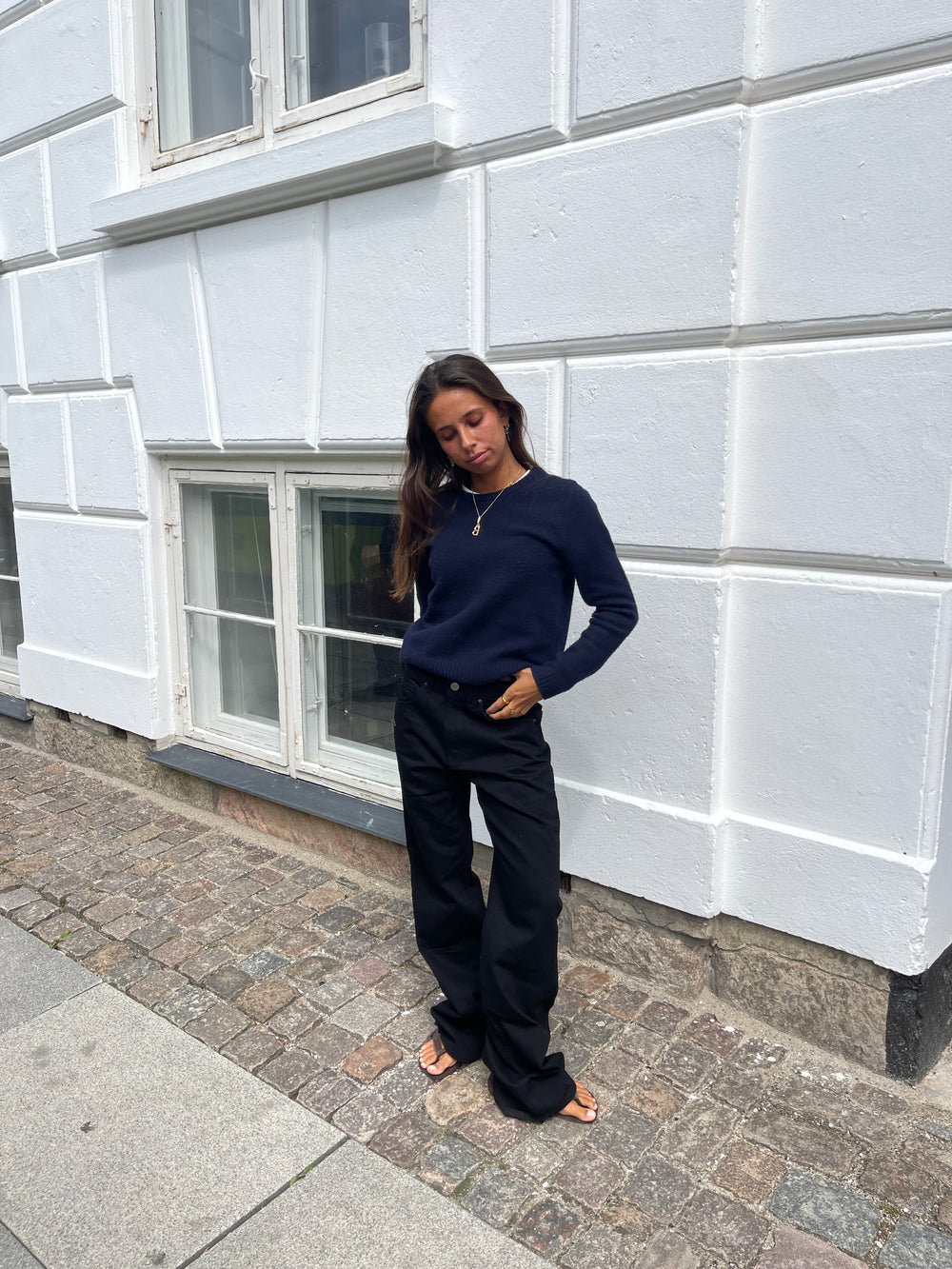 Star jeans med leopard stjerner - Sort