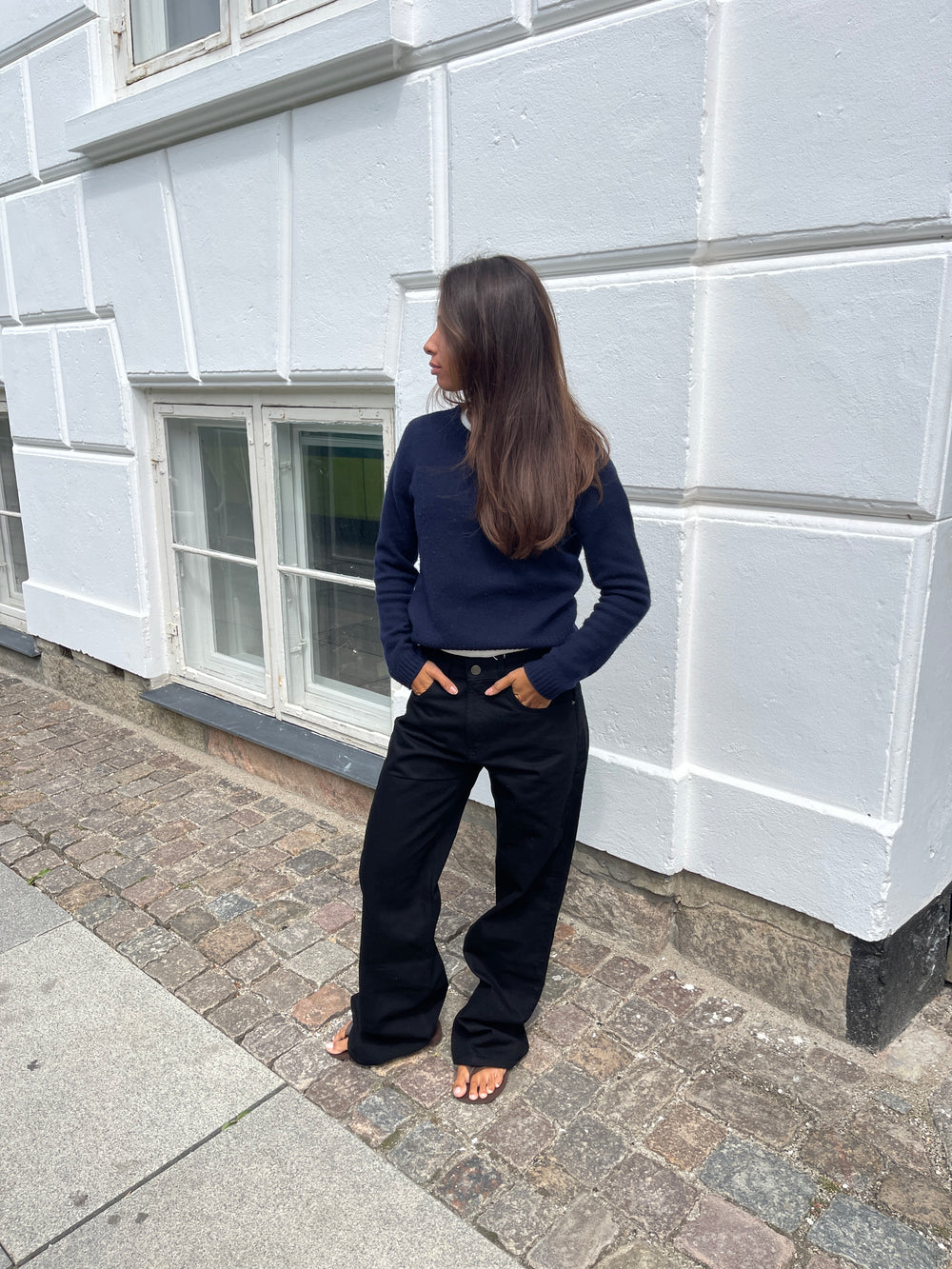 Star jeans med leopard stjerner - Sort