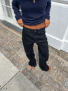 Star jeans med leopard stjerner - Sort