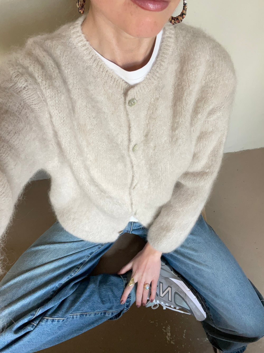 Jamilla mohair cardigan - Beige