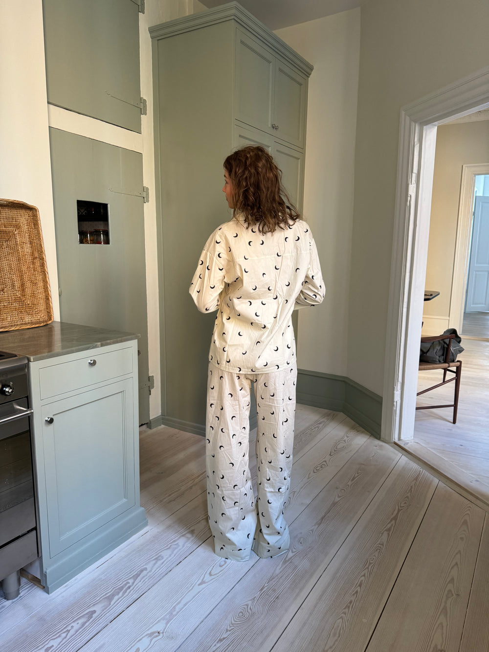 Kyla pyjamasbukser med halvmåner - Beige