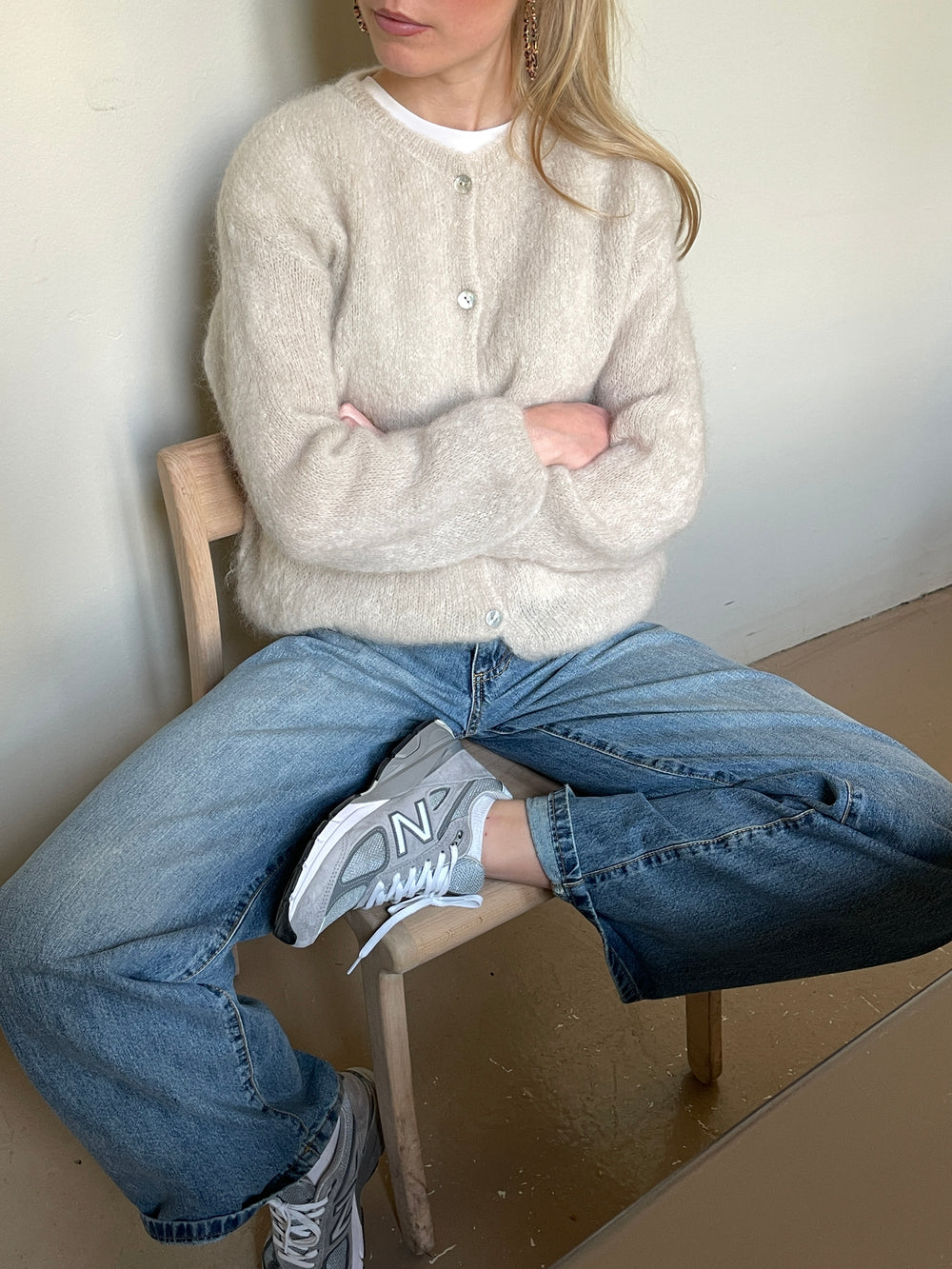 Jamilla mohair cardigan - Beige