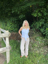 Tuva lavtaljede jeans - Beige