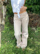 Tuva lavtaljede jeans - Beige