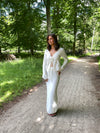 Ines maxinederdel i strik - Hvid