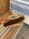 Brescia flettet taske - Beige