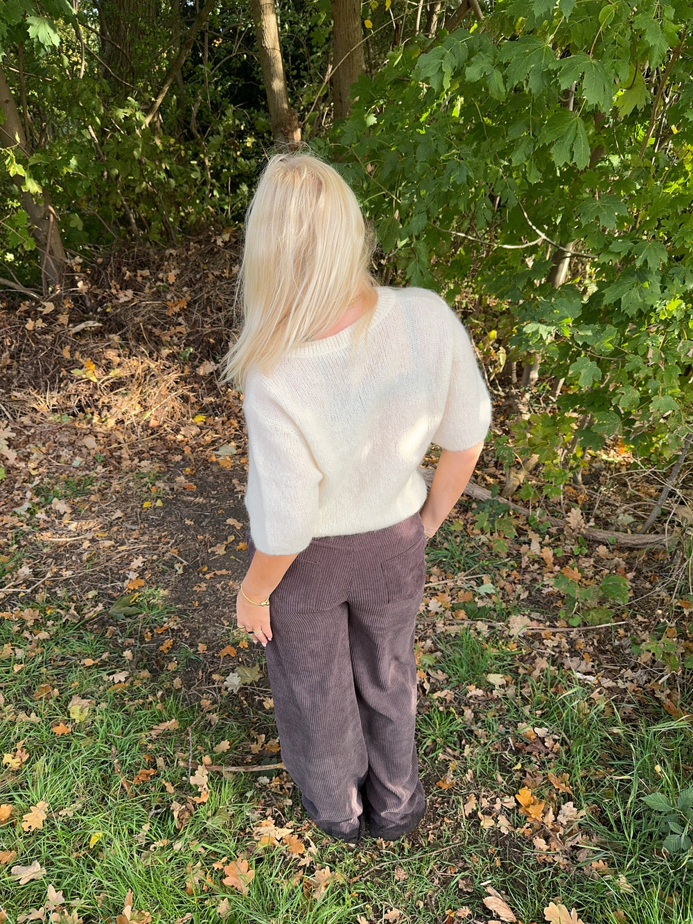 Rancy strikket mohair t-shirt - Off white