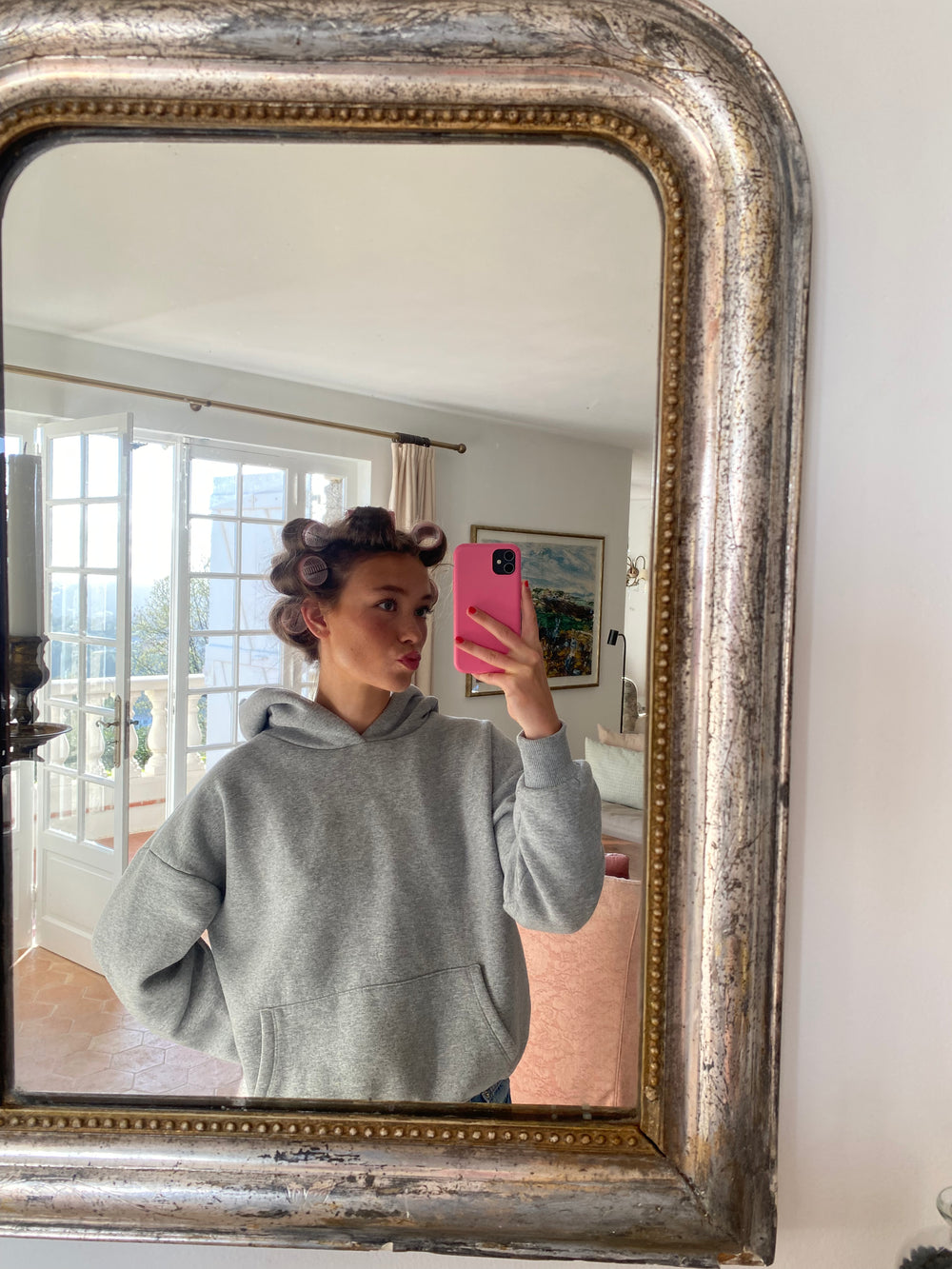 Anelise hoodie - Grå melange