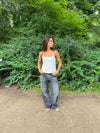 Bente blondetop - Hvid