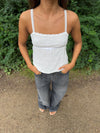 Bente blondetop - Hvid