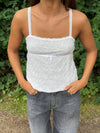 Bente blondetop - Hvid