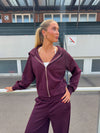 Katinka zip-up hoodie - Mørkelilla