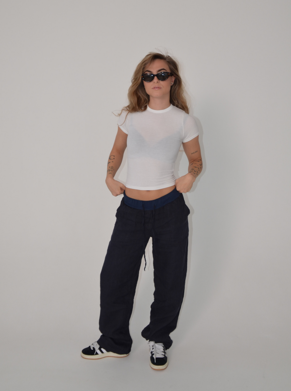 Angel hørbukser - navy