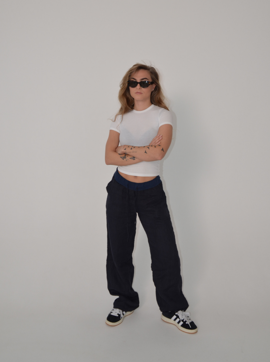 Angel hørbukser - navy