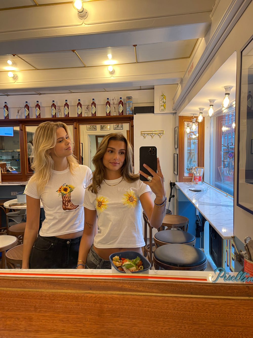 "Be my sunflower" baby tee - Hvid