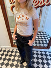 "Manifest your best life" baby tee - Grå