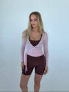 Motion wrap bluse - Candyfloss