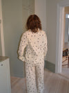 Kyla pyjamasskjorte med halvmåner - Beige
