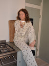 Kyla pyjamasskjorte med halvmåner - Beige