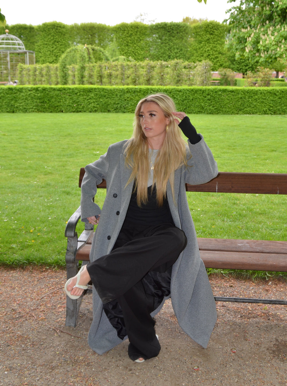Alva oversized frakke - Grå