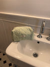 Honey stor toilettaske - Mintgrøn i broderi