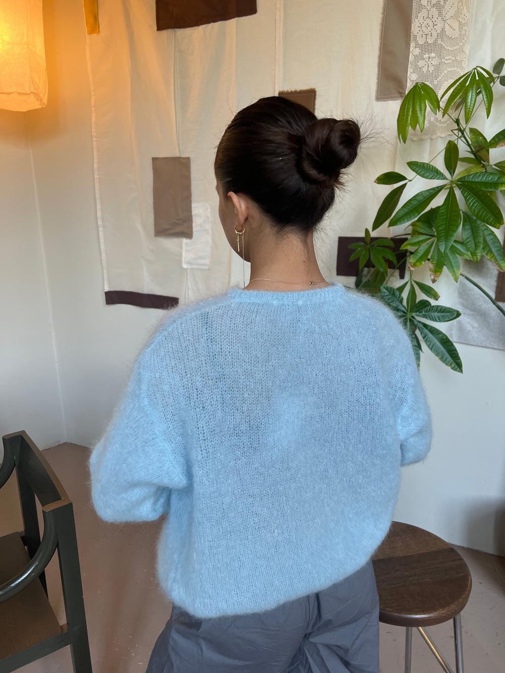 Jamilla mohair cardigan - Lyseblå