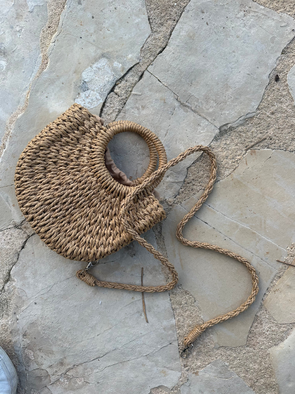 Taormina flettet taske - Beige