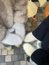 Fluffy handsker - Hvid