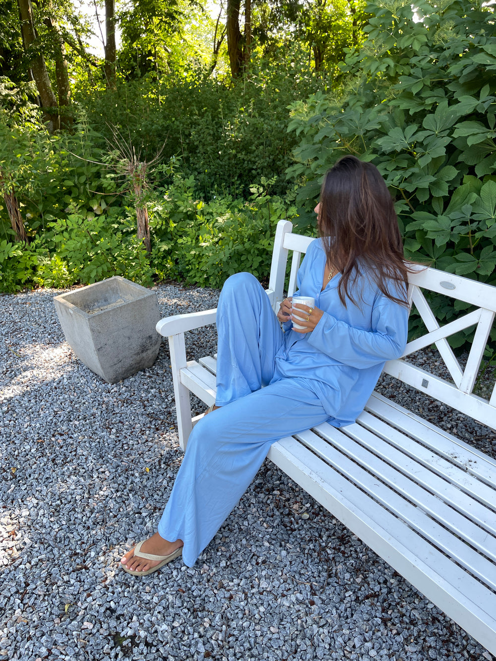 Laura pyjamasbukser - Lyseblå