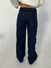 Nuna lavtaljede jeans - Mørk denim