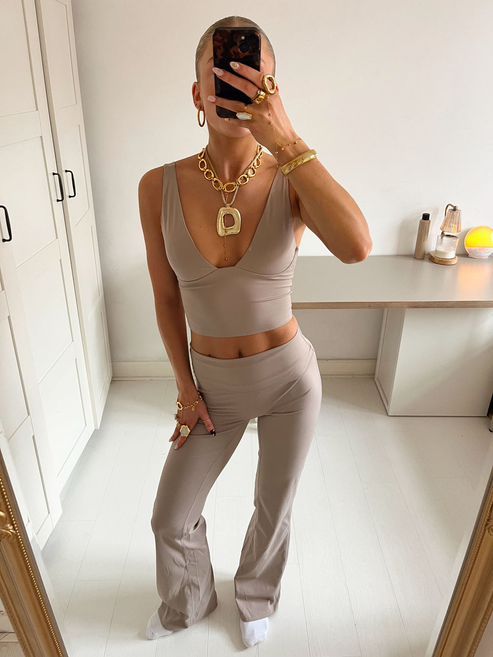 Essential flared pants - Ash
