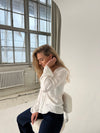 Denisi satinbluse - Hvid