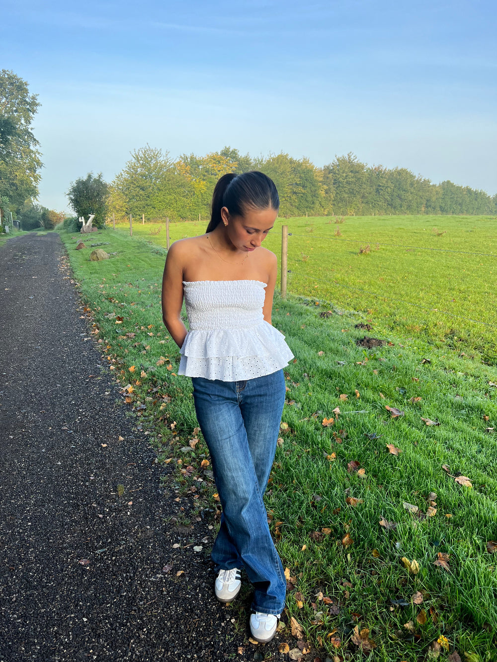 Edelina flare jeans  - Blå denim