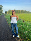 Edelina flare jeans  - Blå denim