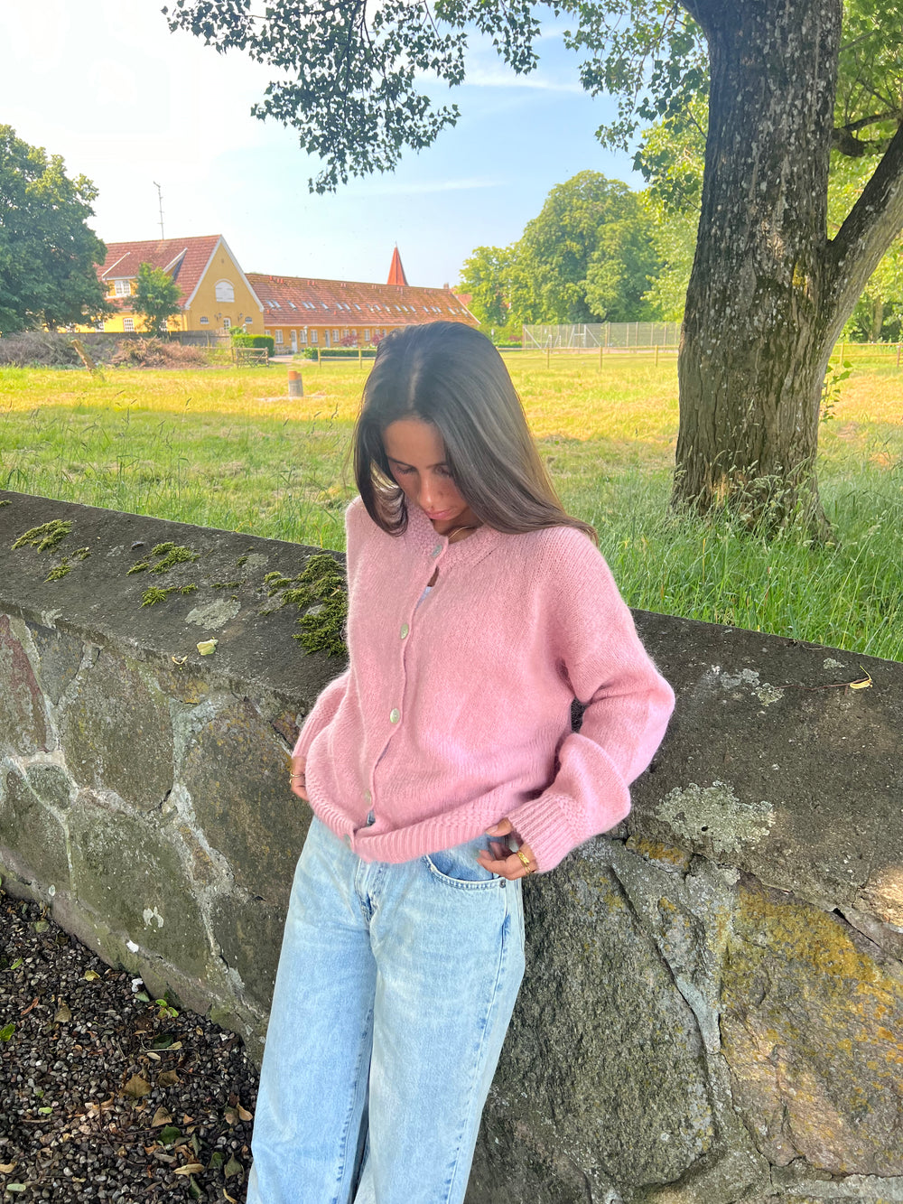 Desideria mohair cardigan - Lyserød