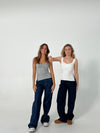 Nuna lavtaljede jeans - Mørk denim