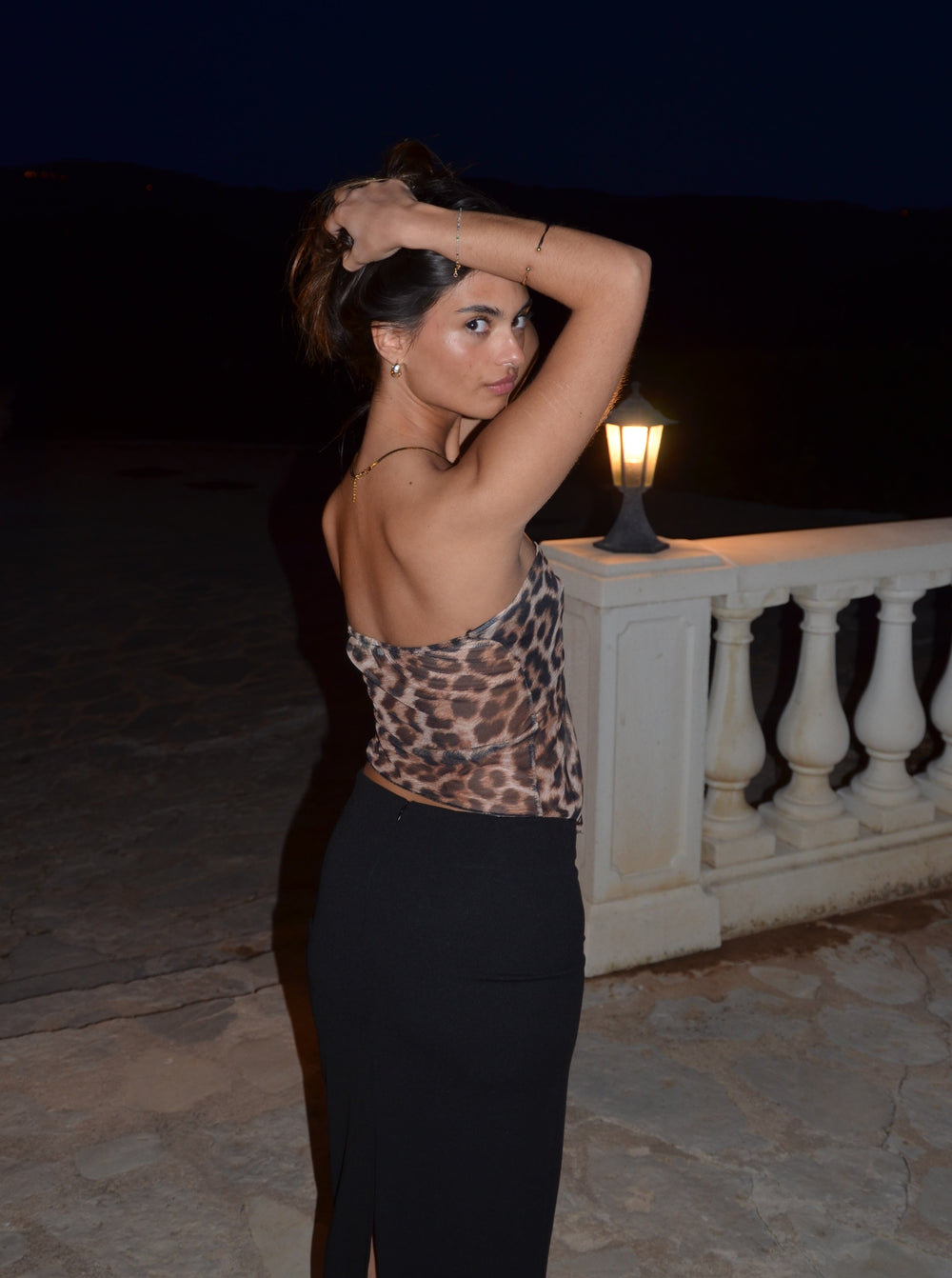 Zita bandeau meshtop - Leopard