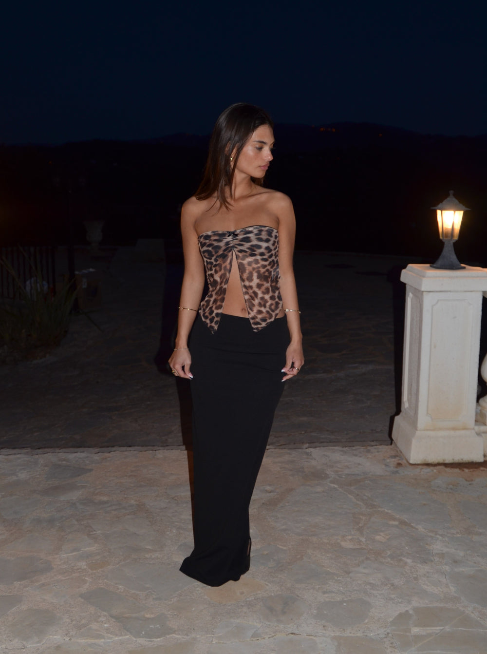Zita bandeau meshtop - Leopard