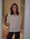 Ria bluse i hørblanding - Beige