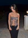 Zita bandeau meshtop - Leopard